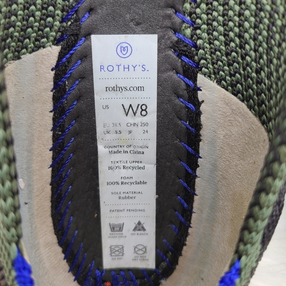 Rothys Olive Camo blue halo points - Picture 4 of 8